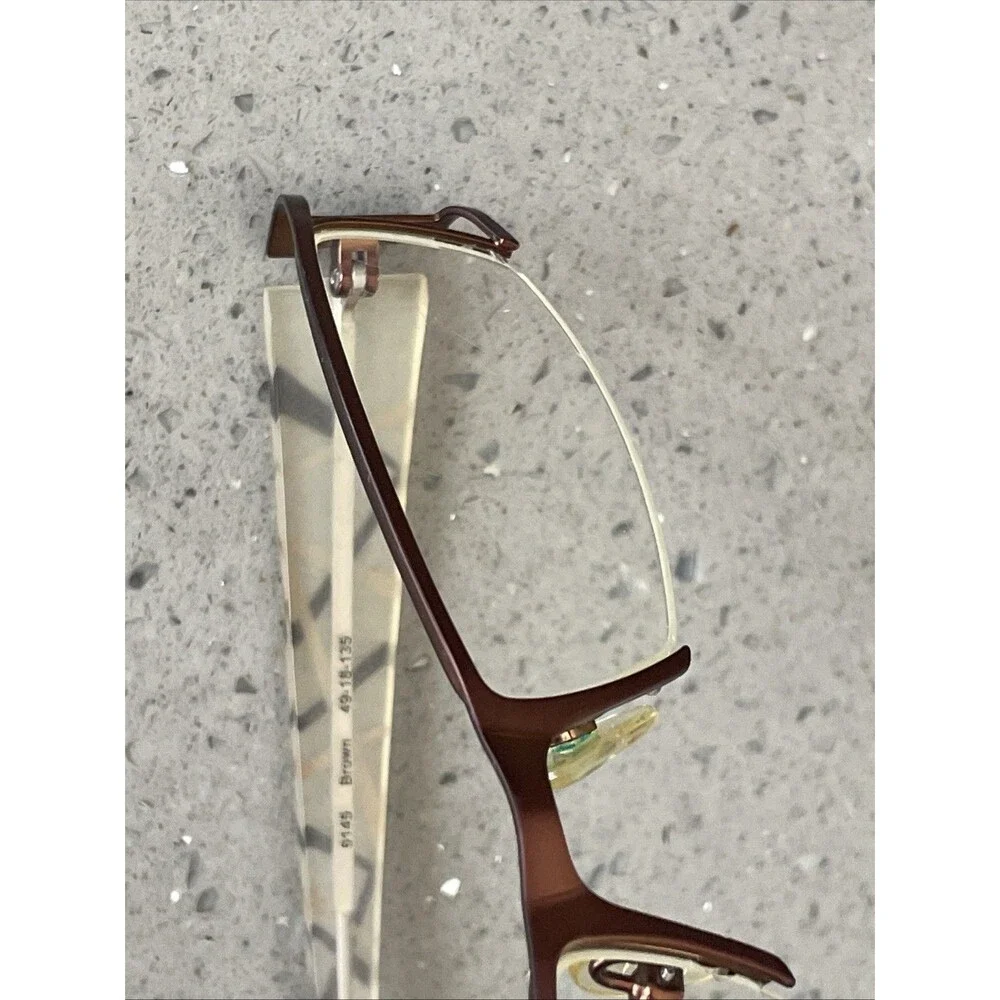 SOHO EYEGLASSES FRAMES ONLY Half RIM 49-18-135 Brown 6145 Rectangle Red